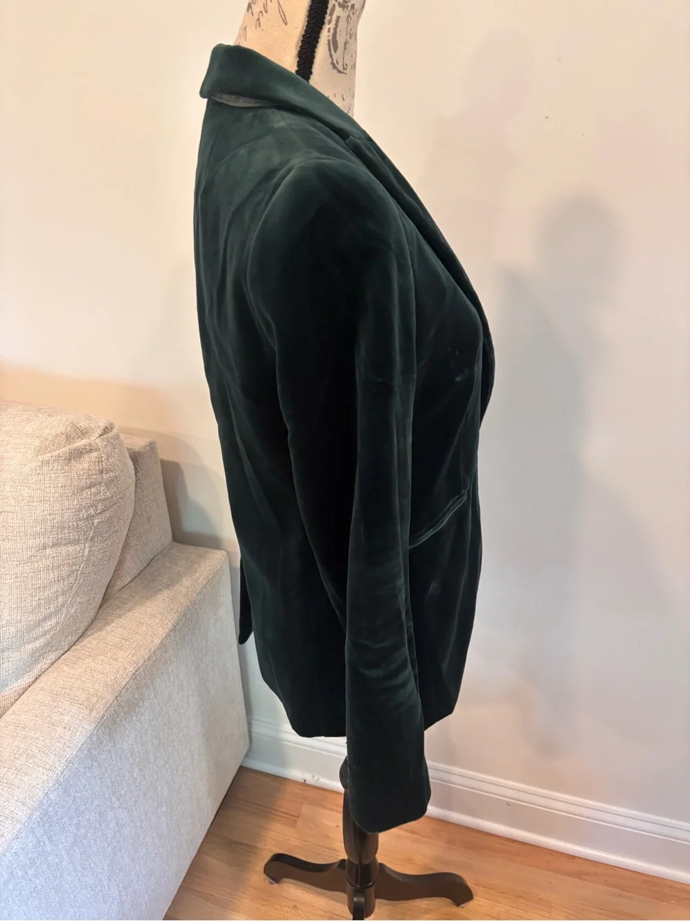 J.Crew Parke blazer in a deep green velvet size 2